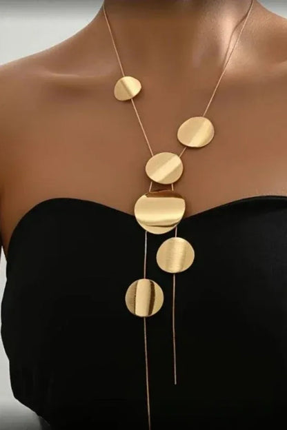 Noira Luxe Circle Drop Necklace