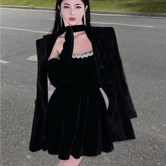 French Vintage Strapless Mini Dresses Women Lace Patchwork A-line Evening Party Dress Korean Fashion Y2K Mini Vestidos Mujer