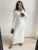 Fall Winter New Knitted Long Dress Female Casual Slinky High Waist Rib Sweater Bodycon Dresses Lady Holiday Party Outfits