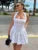 White Halter Dress For Women’s Elegant Sleeveless Bodycon Short Dresses A-Line Patchwork Beach Holiday Dresses Vestido