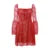 European and American women’s new flared sleeve ballet style sexy and pure desire lace wrapped chest print long sleeved dress
