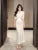 Elegant Solid 2-piece Skirt Set Women Long Sleeve Shirt Slim Waist Midi Mermaid Skirt Korean Fashion Office Lady Female Clothing