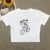 Women’s T-shirt hot sell motorcycle and monogram print custom T-shirt baby tee