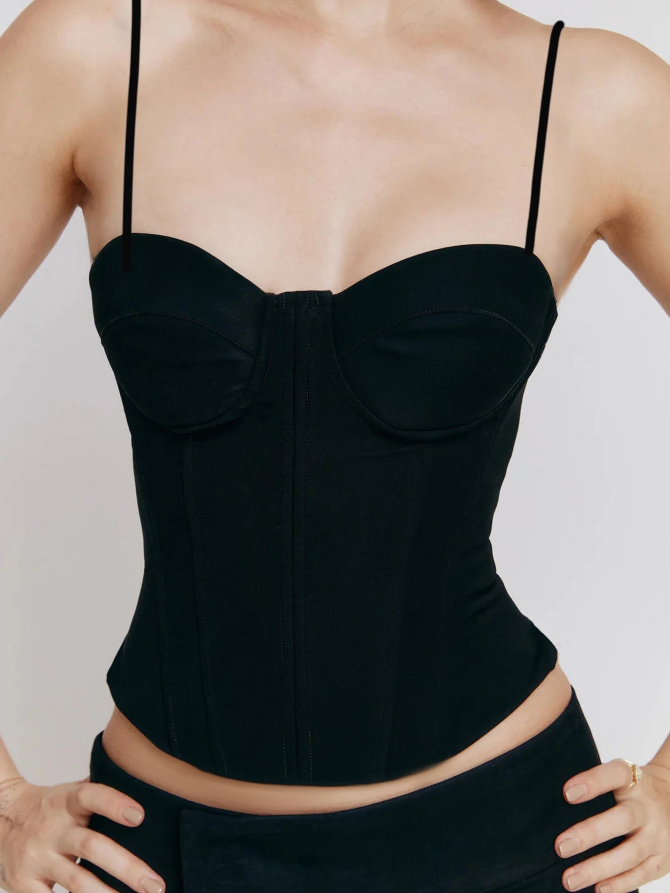 Solid Simple Fish Bones Binding Waist Women¡¯s Camisole Skinny Sexy Rave Classical Tank Spring Summer Trendy Clothes