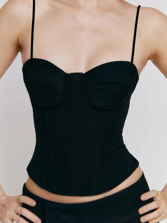 Solid Simple Fish Bones Binding Waist Women¡¯s Camisole Skinny Sexy Rave Classical Tank Spring Summer Trendy Clothes