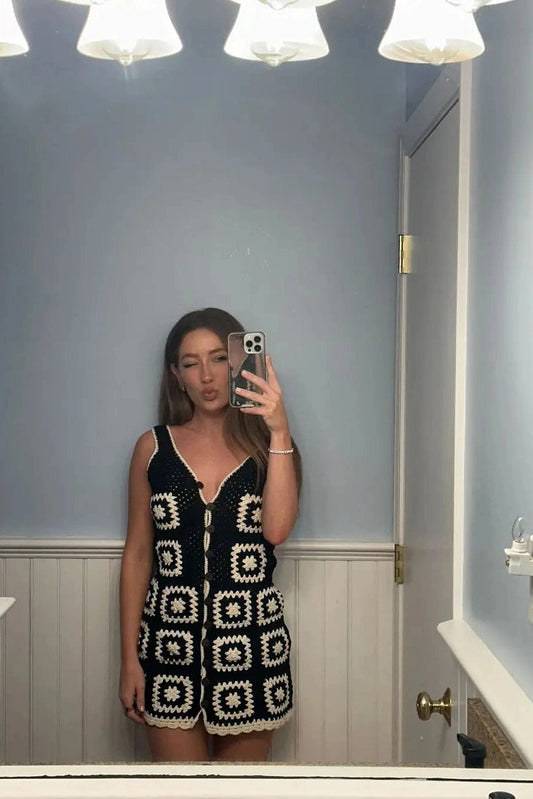 Sleeveless V-Neck Mini Dress