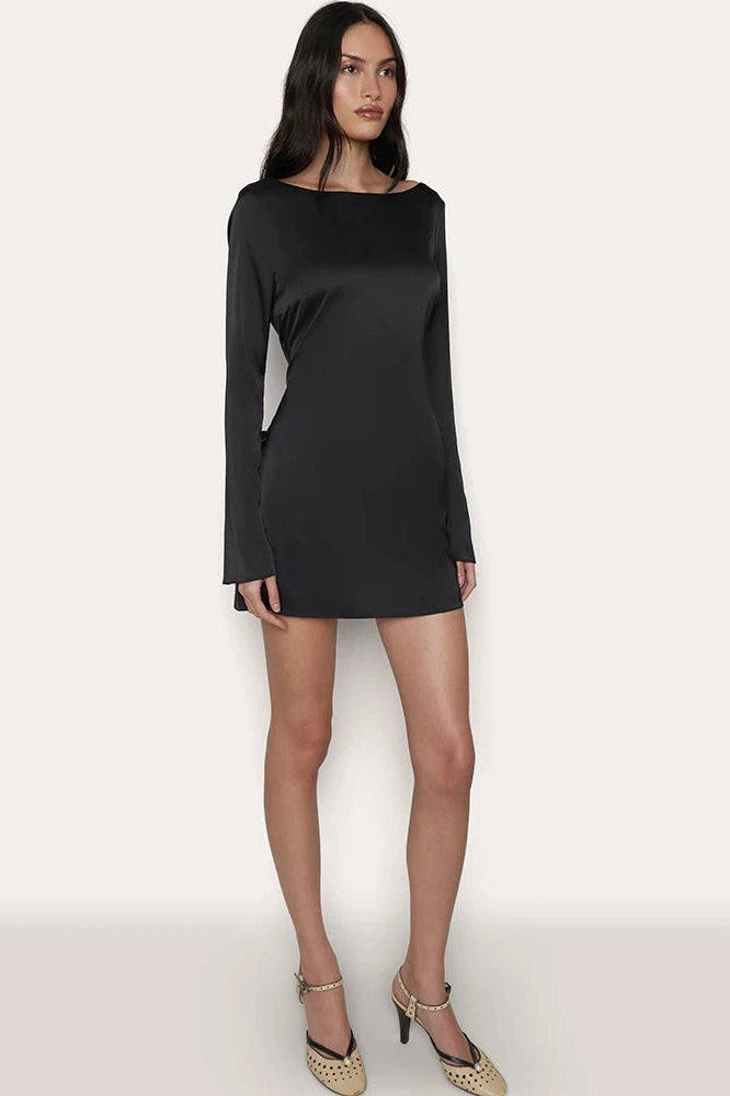 Elegant Lace-Up Slim Fit Mini Dress