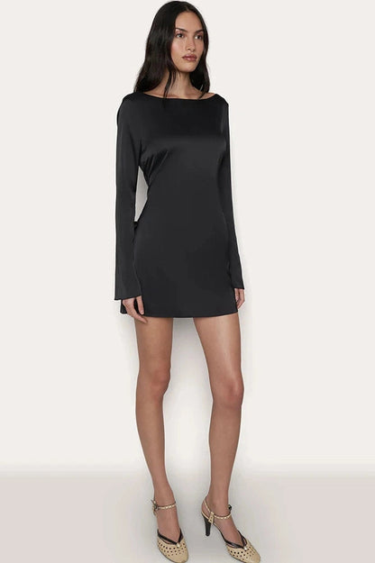 Elegant Lace-Up Slim Fit Mini Dress