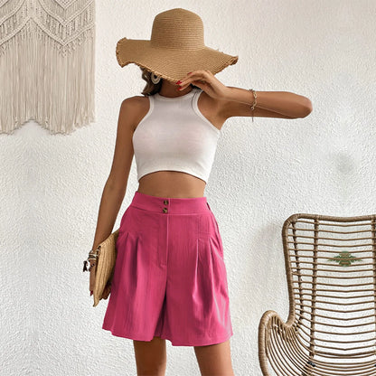 Leg A-Line 2025 Streetwear Fashion Y2k High-Waisted Casual Drop Shipping Shorts