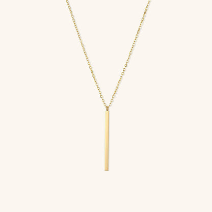 Sienna Bar - Gold Pendant Necklace