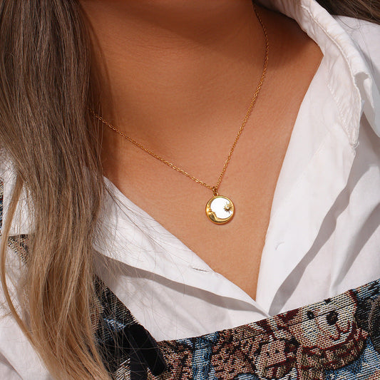 Solara Moon & Sun Gold Pendant