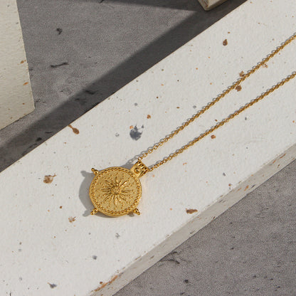Solara Sunburst Gold Necklace