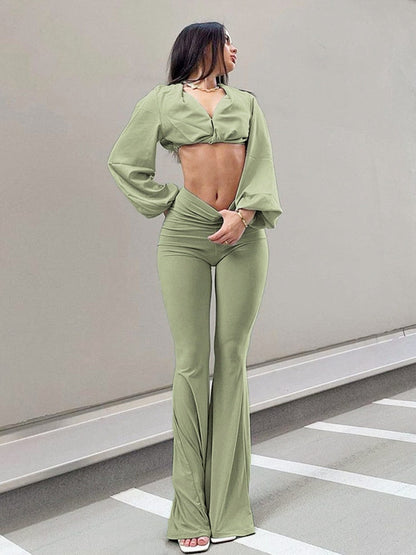 DressBetty - Vintage Elastic Flared Pants