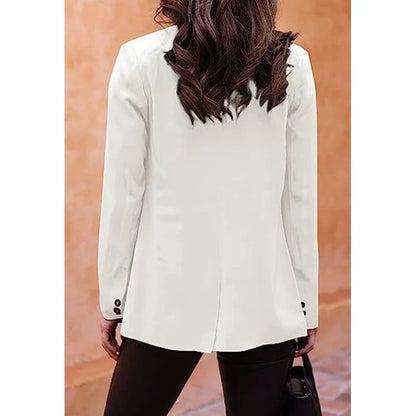Long Sleeve Lapel Office Spring Autumn Button Women's Blazer Jacket