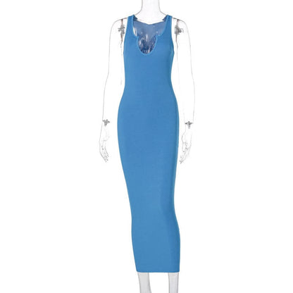 DressBetty - Summer Dresses Women  Fashion U-neck Sleeveless Slim Fit Dress