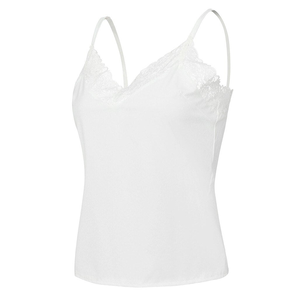 DressBetty - Spaghetti Strap Top Lace Cami