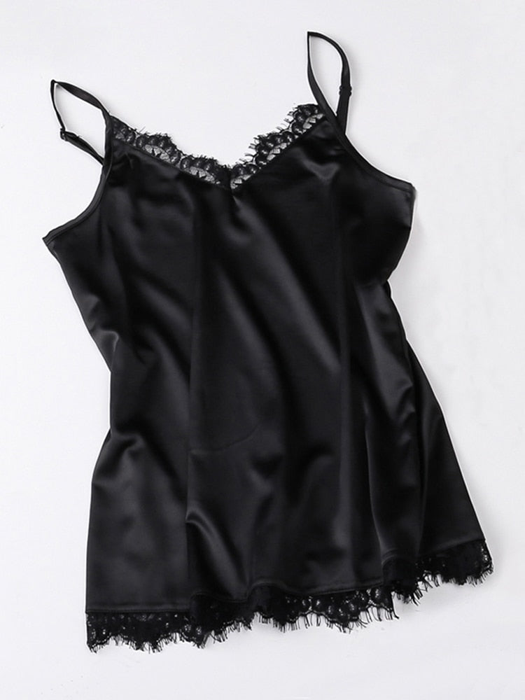 DressBetty - Silk Lace Basic Tank Top