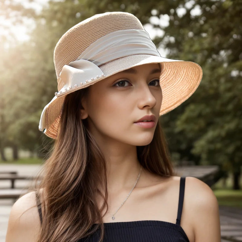 Bow Brim Versatile Outdoor Foldable Beach Sun Hat