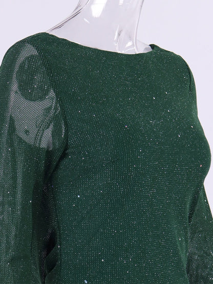 Aella Sequin Dress with Long Sleeves