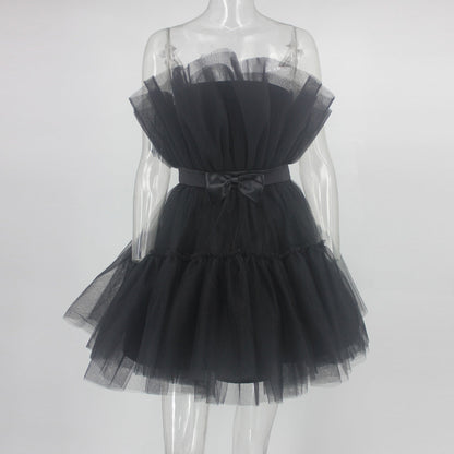 Deanna Mesh Ruched Dress - Mesh Detailing