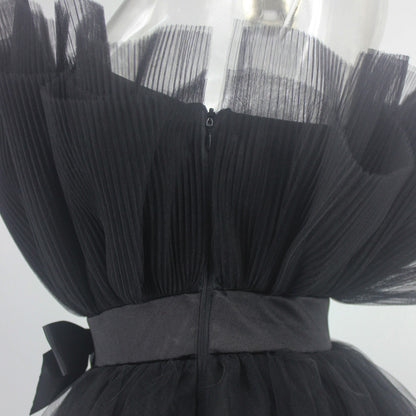 Deanna Mesh Ruched Dress - Mesh Detailing