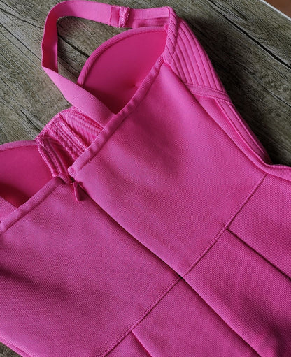 Janea Fuchsia Bandage Dress - Fuchsia Bandage Dress