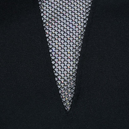 Layla Rhinestones Bandage Dress with Long Sleeves