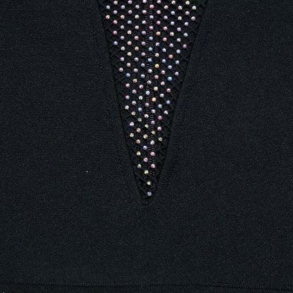 Layla Rhinestones Bandage Dress with Long Sleeves