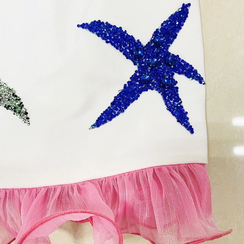 Mallorca Sequine Dress with Rhinestones