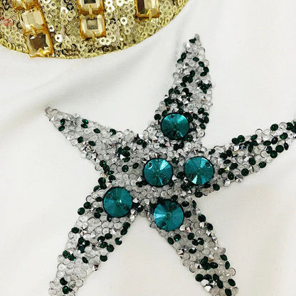 Mallorca Sequine Dress with Rhinestones