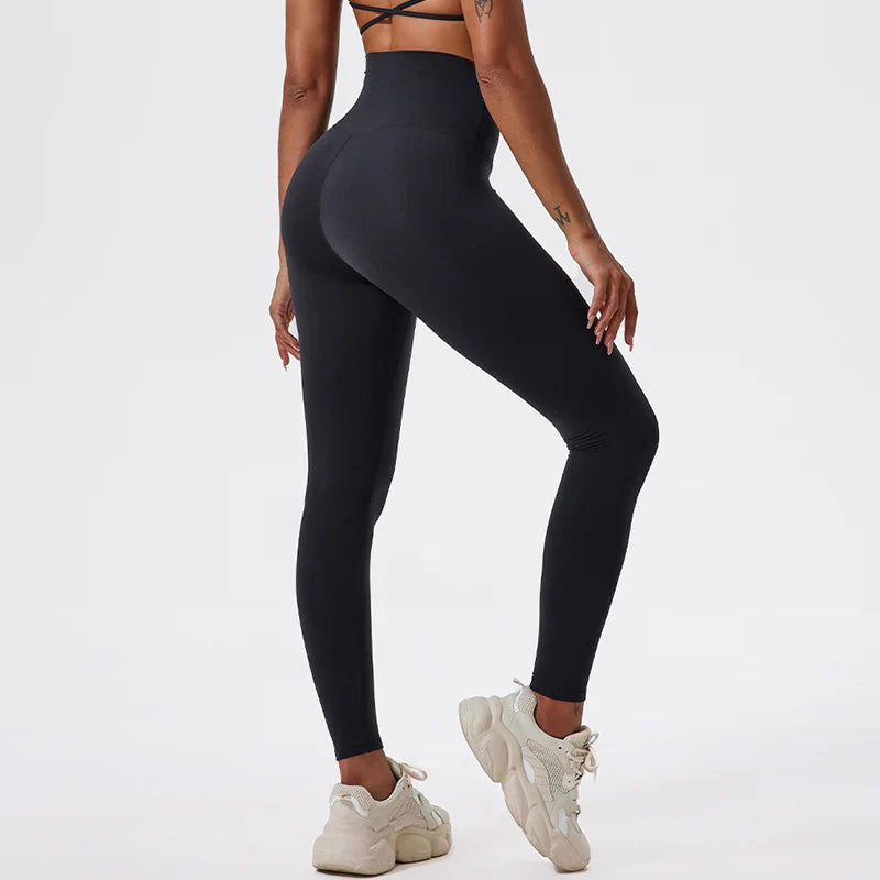 Soft Fabrics High Waist Tights Push Up Breathable Higher Quality Sports Leggings