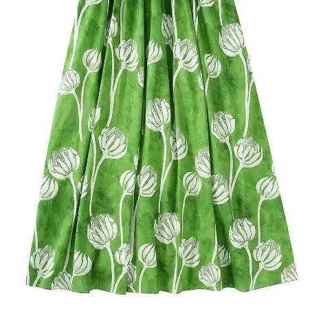 FashionSierra-Elegant  Floral Print  Women  Casual  High Waist  Sling  Autumn 2025  Beach Wear  Big Hem  Oversize Boho Dress