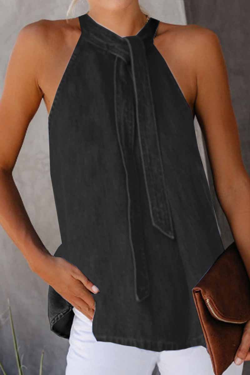 Loose Round Neck  Vest Top