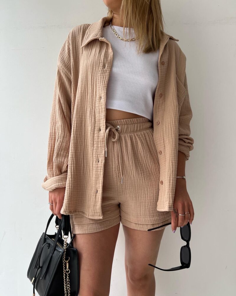 Rowella - Conjunto de ropa de estar por casa de punto suave para mujer