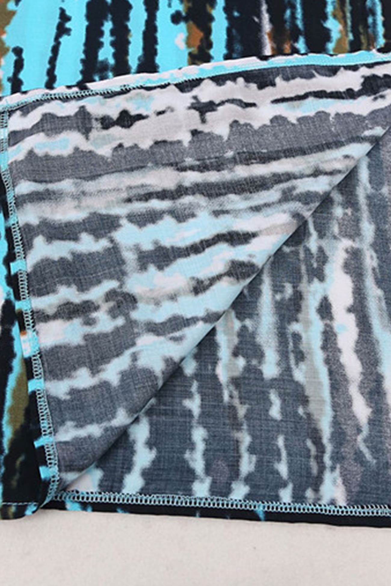 Tie Dye Slit Beach Cover-up Maxi Dress