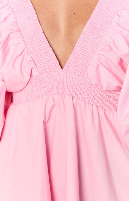 Chiarina Pink Short Sleeve Mini Dress