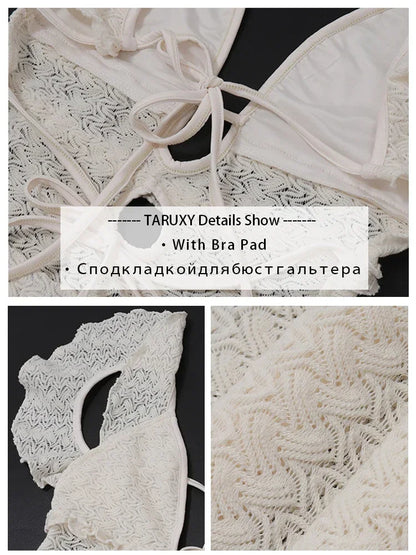 Knit V-Neck Fashion Maxi Dress Women&#8217;s Slim High Waist See-Through Patchwork Bandage Backless Dress Female Knitwear Dress