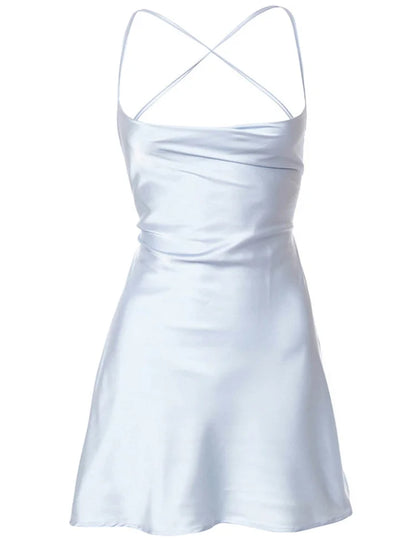 FashionSierra - New Spaghetti Straps Women 2025 Low Cut Sexy Dresses Ladies Club Wear Party Sundresses Casual Dress