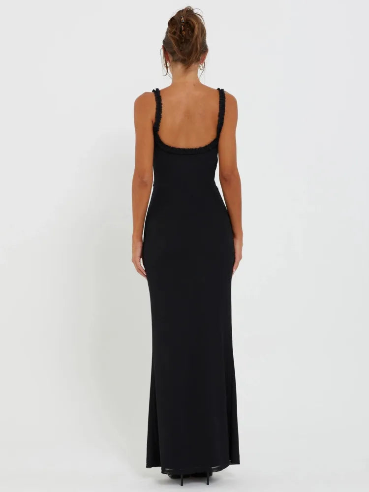 Lace Hollowed Out Summer Women Maxi Dress