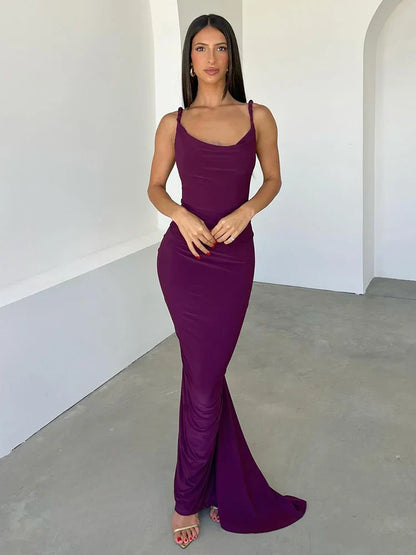 Bodycon Elegant Long Mermaid Halter Off Shoulder Sexy Spring Summer Maxi Dress