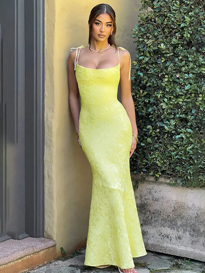 Jacquard Fit Long Wind Summer Women Maxi Dress
