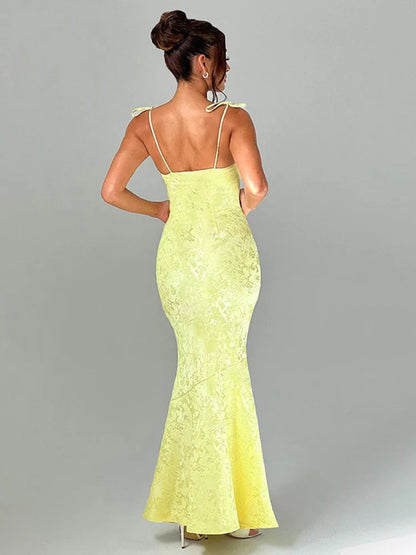 Jacquard Fit Long Wind Summer Women Maxi Dress