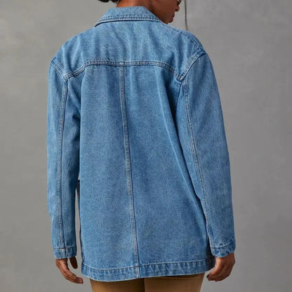 Women's Stylish Denim Blazer with Pockets | Great for Everyday Wear