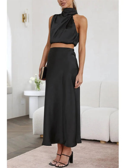Barbe - Conjunto de Satén - Elegante - Estilo Formal - Ideal para Fiestas
