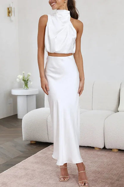 Barbe - Conjunto de Satén - Elegante - Estilo Formal - Ideal para Fiestas