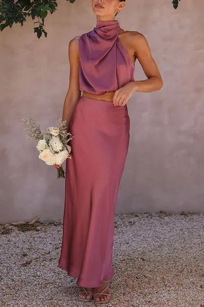 Barbe - Conjunto de Satén - Elegante - Estilo Formal - Ideal para Fiestas