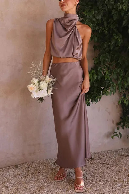 Barbe - Conjunto de Satén - Elegante - Estilo Formal - Ideal para Fiestas