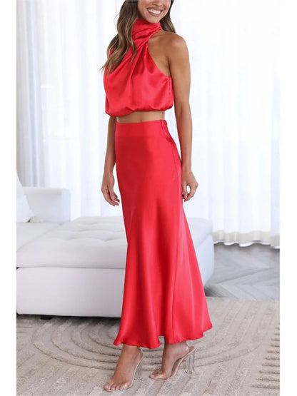 Barbe - Conjunto de Satén - Elegante - Estilo Formal - Ideal para Fiestas