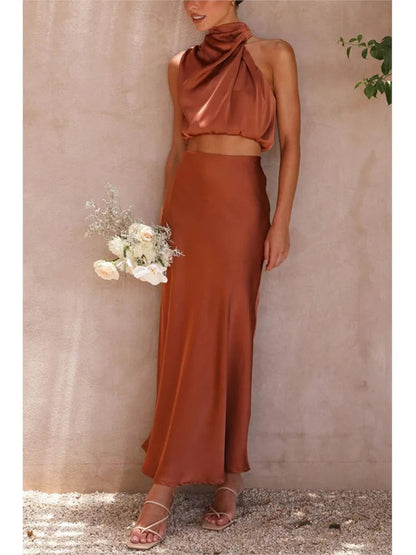 Barbe - Conjunto de Satén - Elegante - Estilo Formal - Ideal para Fiestas