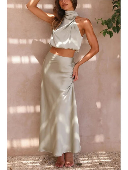 Barbe - Conjunto de Satén - Elegante - Estilo Formal - Ideal para Fiestas